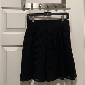Ann Taylor Ruffled Black Skirt